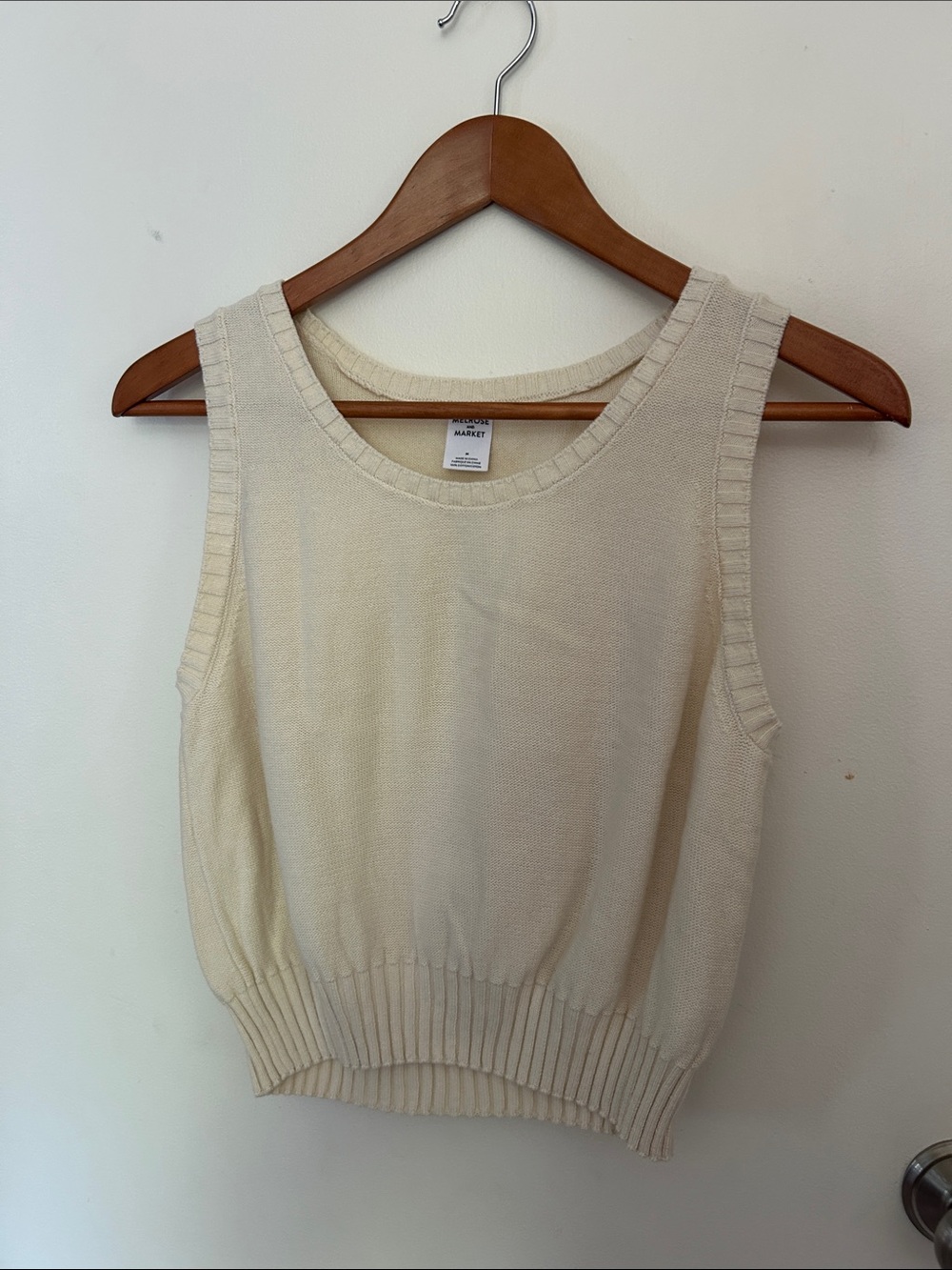 Melrose and Market Ivory Knit Tank Top
